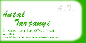 antal tarjanyi business card